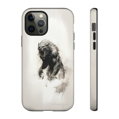 "Moonlit Shadow" Werewolf Sketch Cell Phone Case -Tough Cases