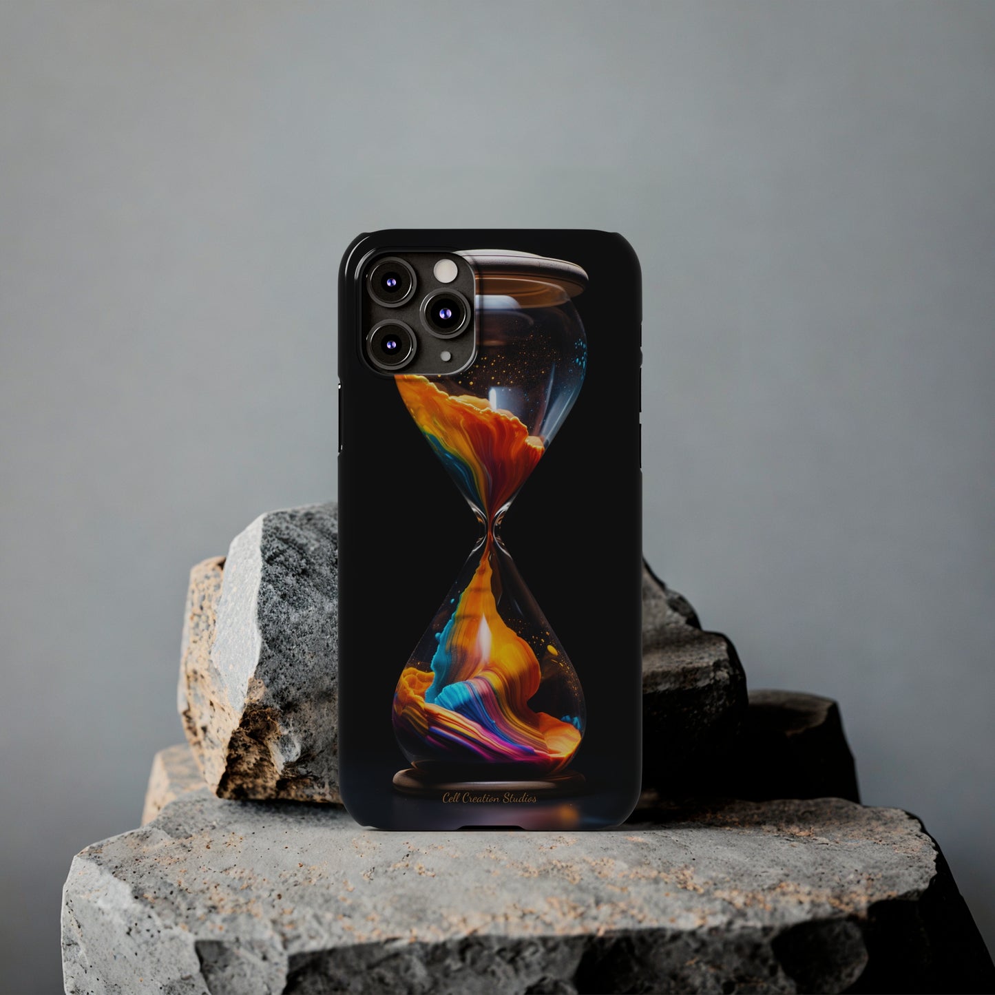 Introducing the "Vibrant Sands of Time" Cell Phone Case – Embrace the Beauty of Colorful Hourglass Design -Tough Cases