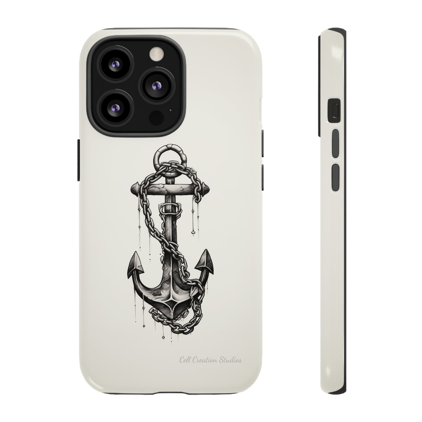 "Nautical Elegance Anchor" -Tough iPhone Cases