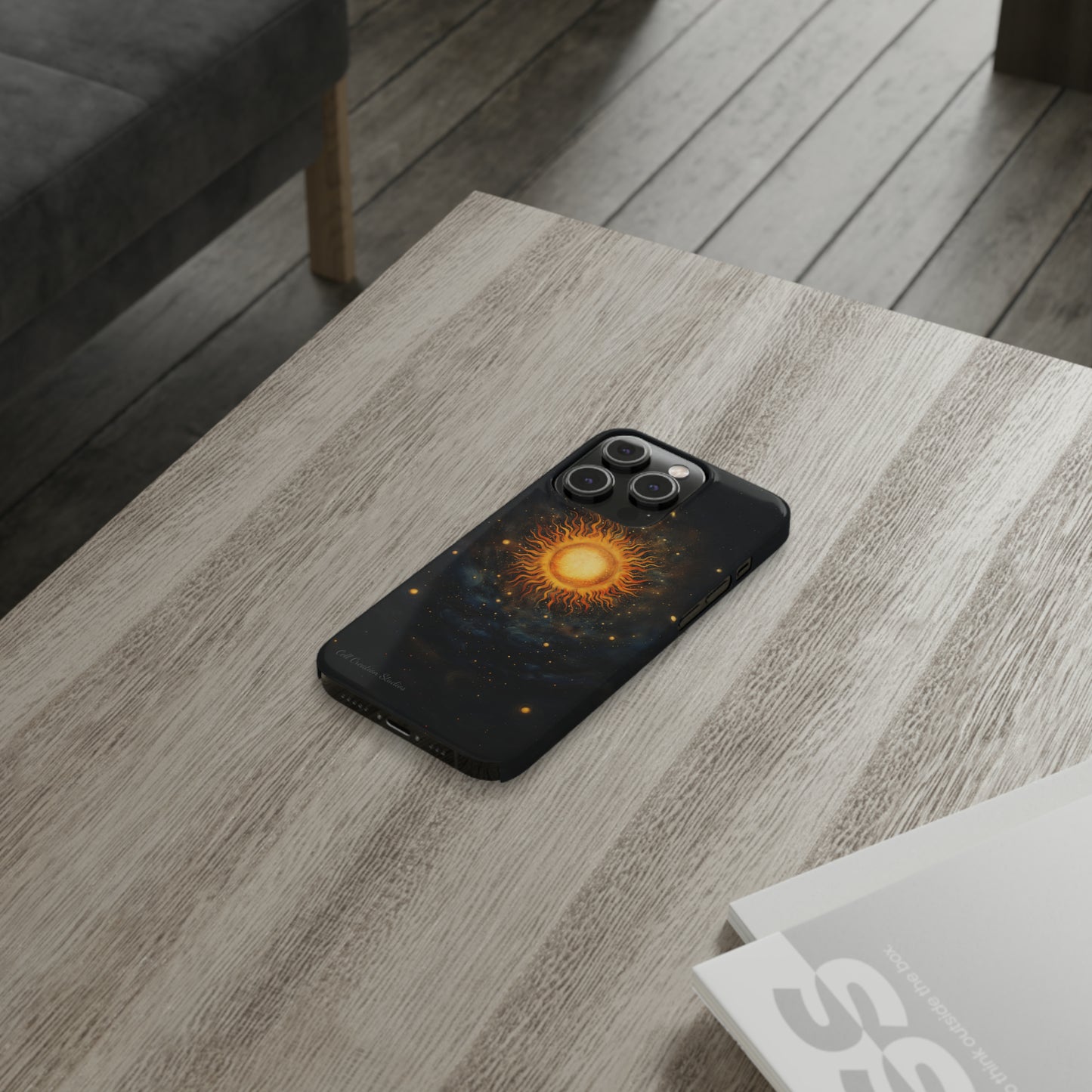 Introducing the "Celestial Sun and Stars" Cell Phone Case – Carry the Cosmos with You -Slim Phone Cases