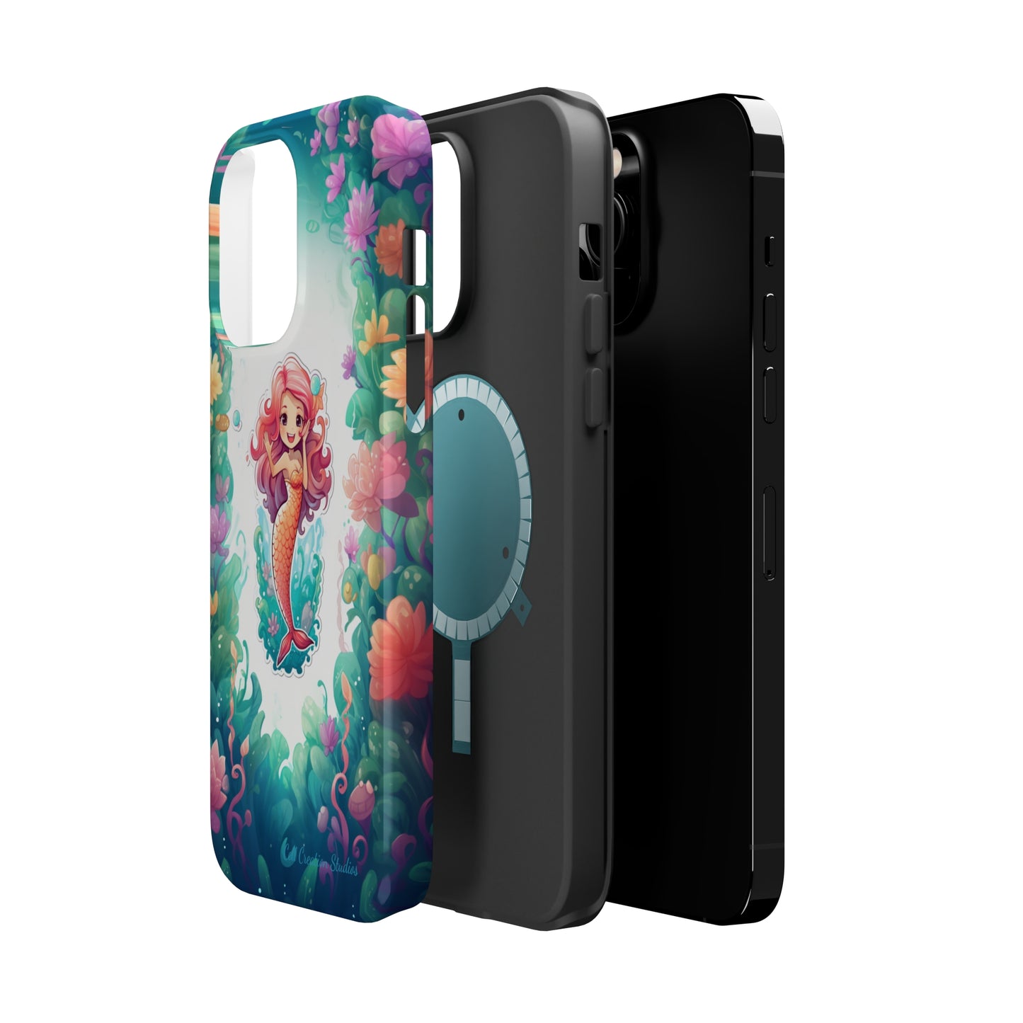 "Pink Seaflower Mermaid" -MagSafe Tough iPhone Cases