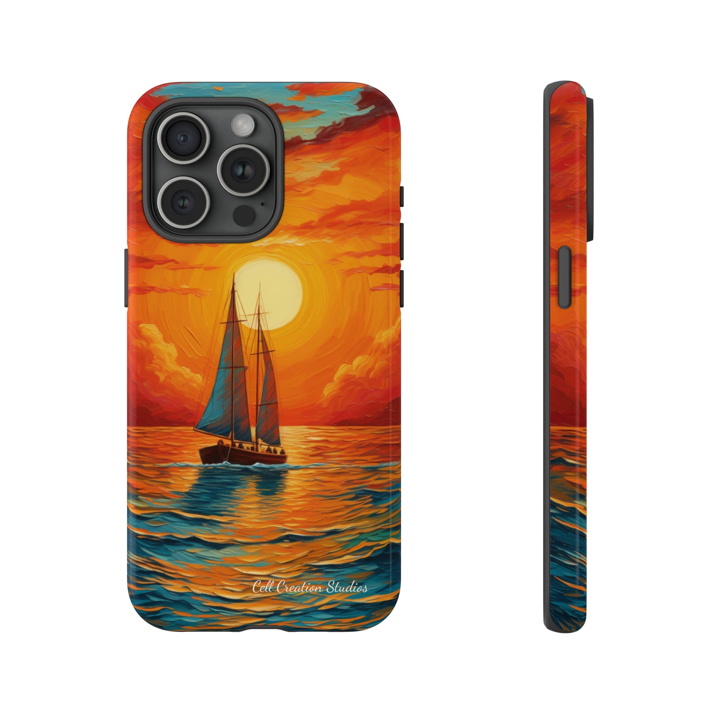 "Sailboat Sunset" - Tough iPhone Cases