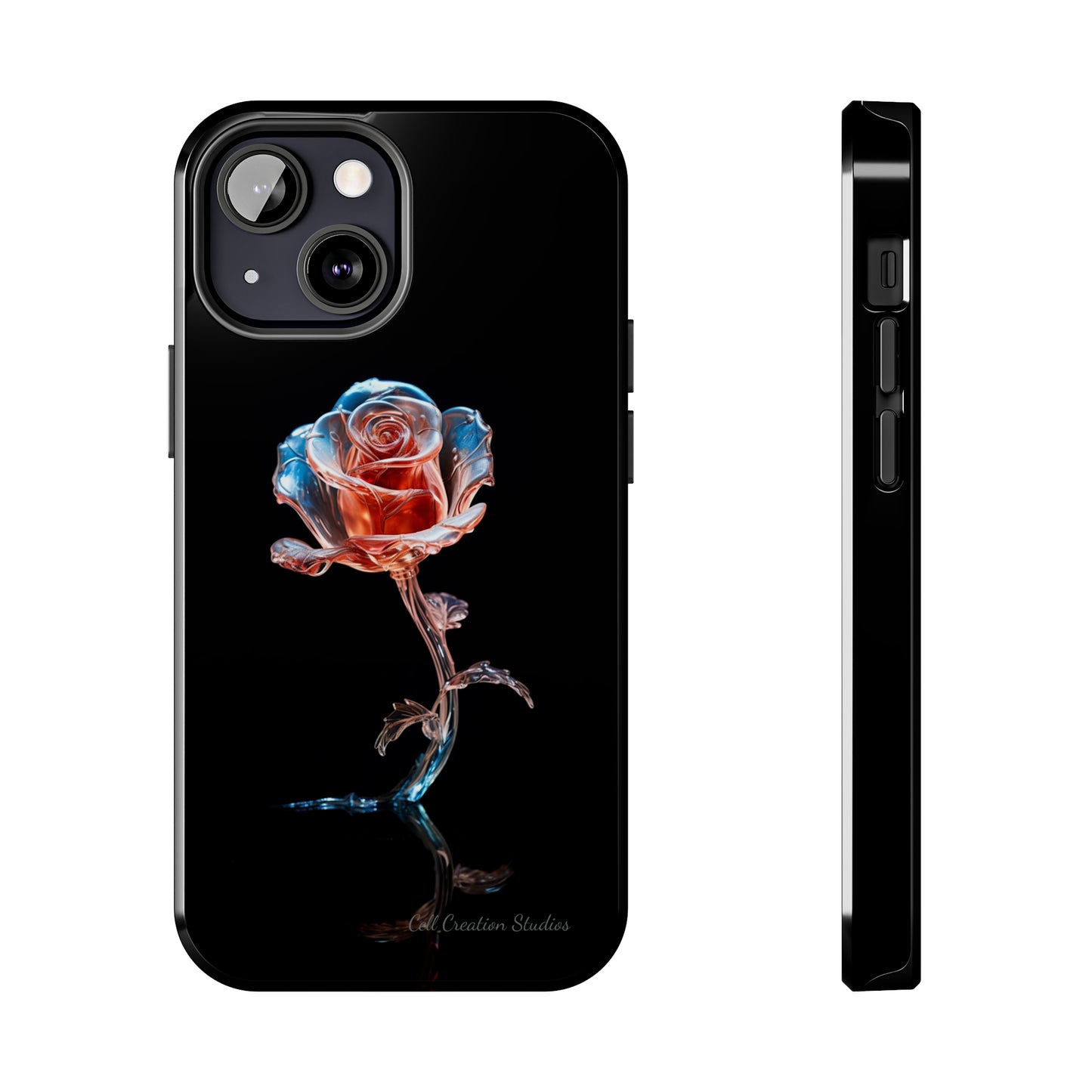 The "Glass Rose Elegance" Phone Case -Tough Phone Cases