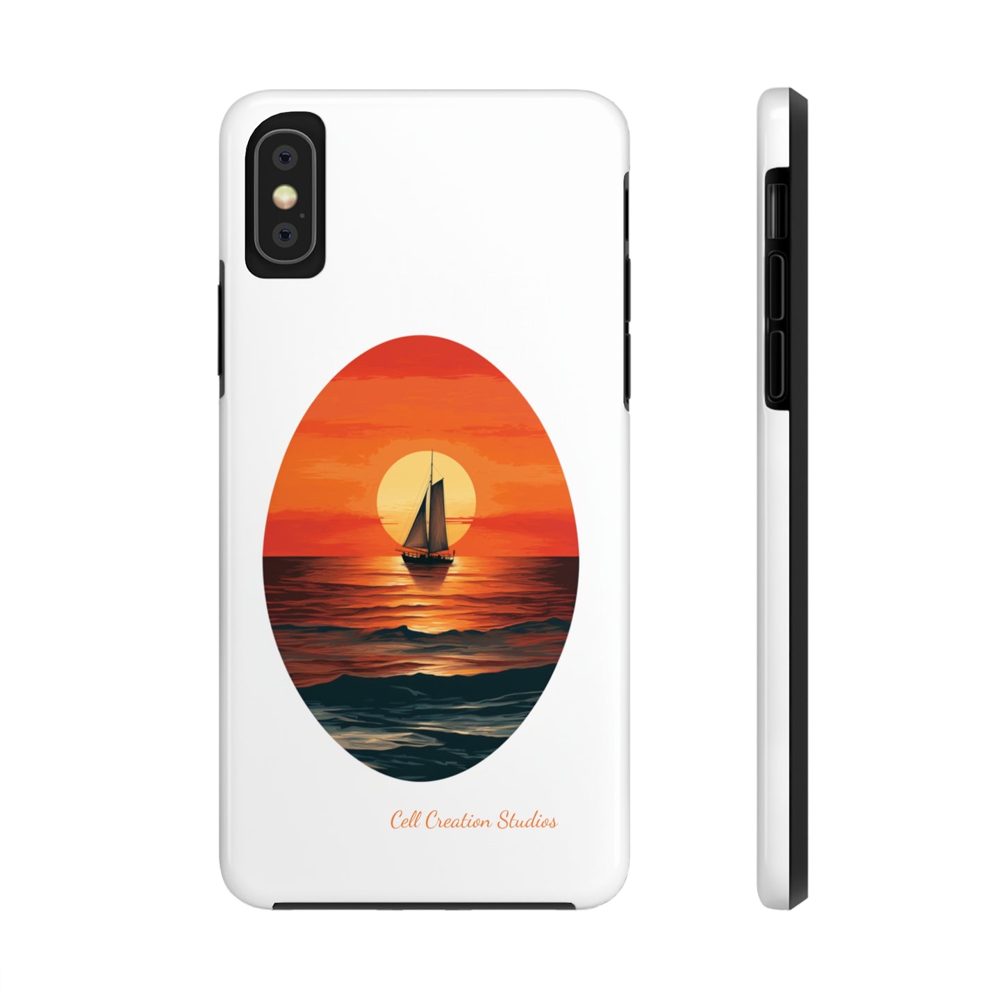 "Sailboat Sunset Serenity" -Tough iPhone Cases