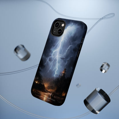 Introducing the "Electric Skies" Cell Phone Case – Unleash the Power of the Storm -MagSafe Tough Cases