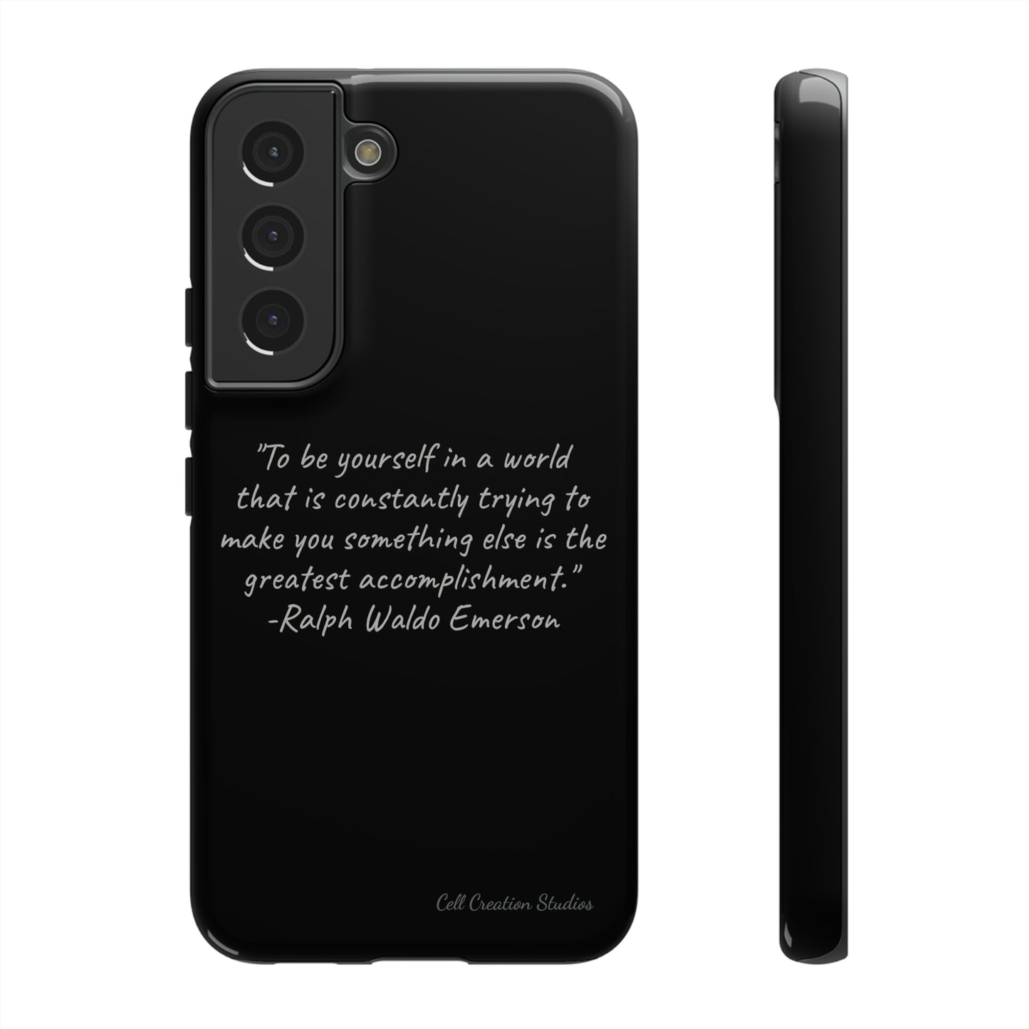 The "Embrace Your Authenticity" Ralph Waldo Emerson Quote Phone Case -Tough Cases