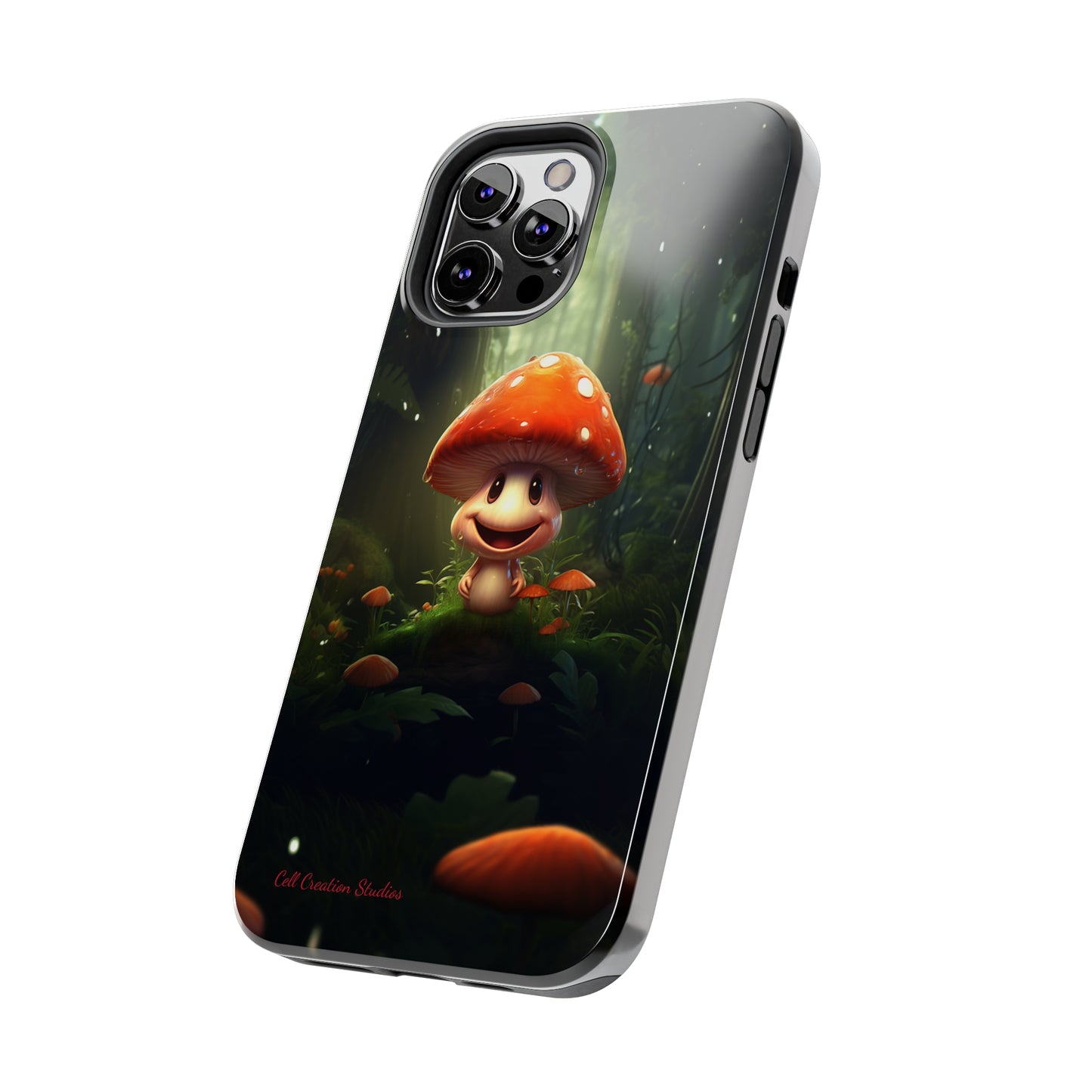 Introducing the "Cheerful Smiling Mushroom" Cell Phone Case – Spread Joy with Every Glance -Tough Phone Cases