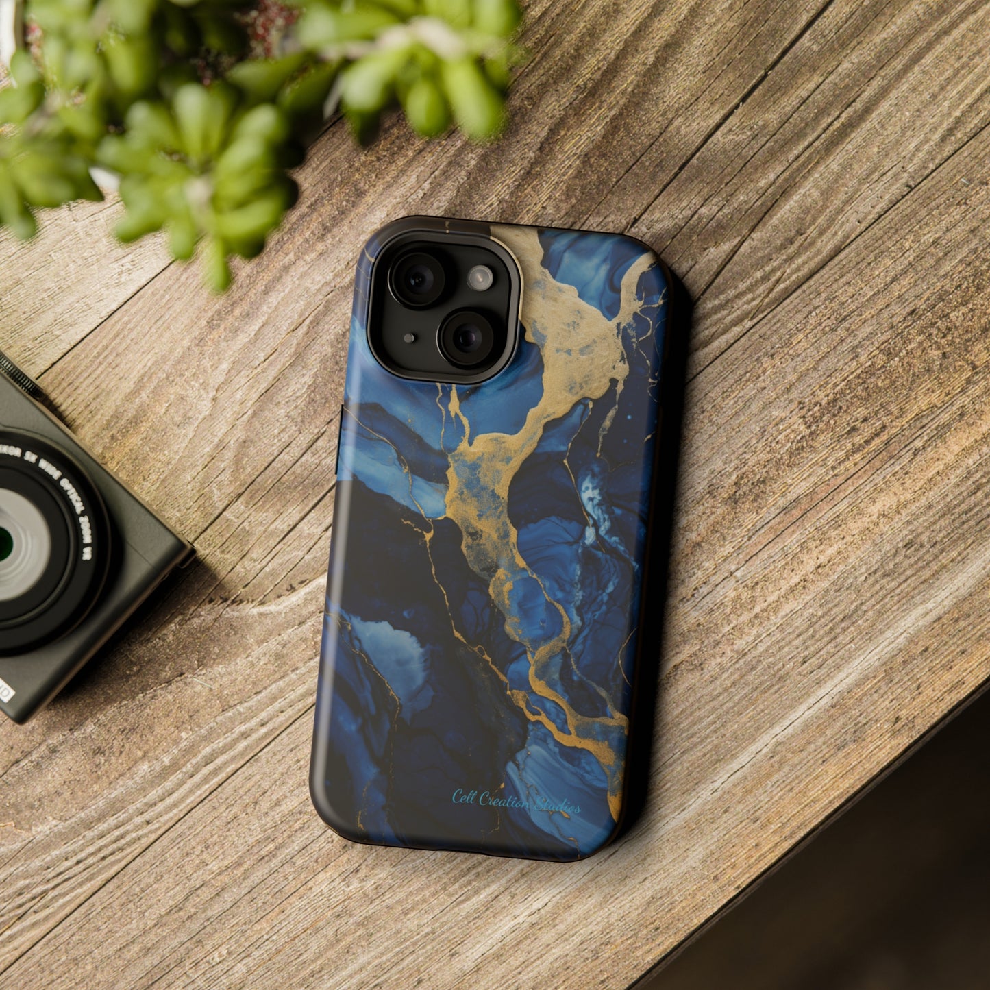 "Azure Elegance Marble" -MagSafe Tough iPhone Cases