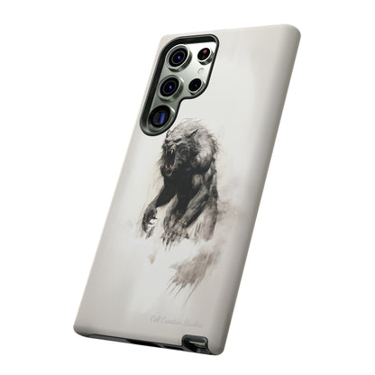 "Moonlit Shadow" Werewolf Sketch Cell Phone Case -Tough Cases