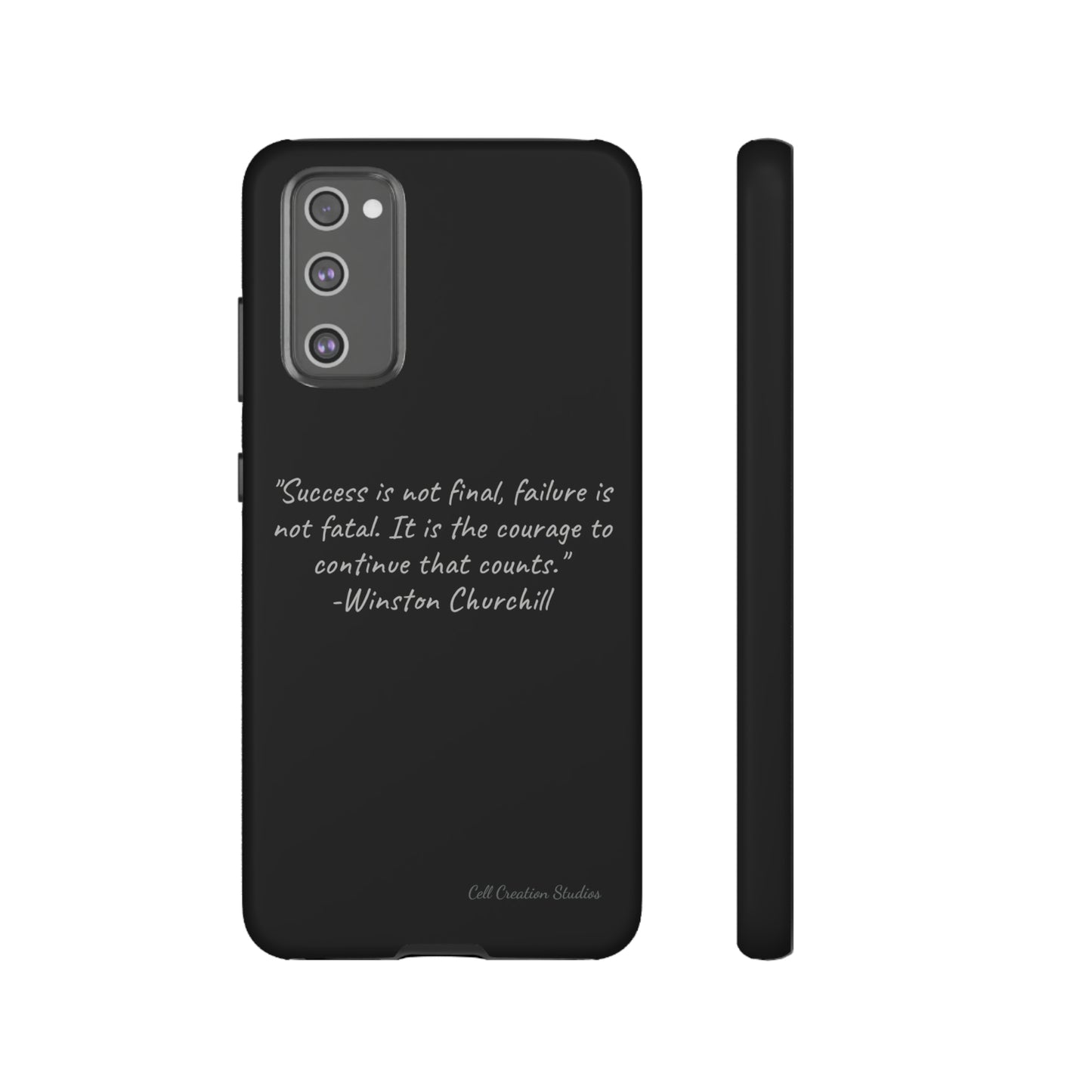 "Continual Courage" Winston Churchill Quote Phone Case -Tough Cases