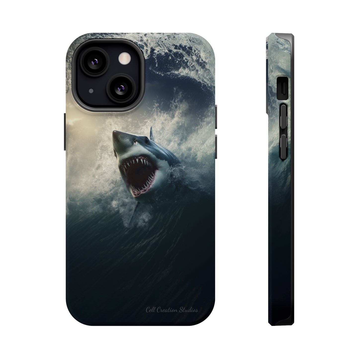 The "Ocean King Great White Shark" Phone Case -MagSafe Tough Cases