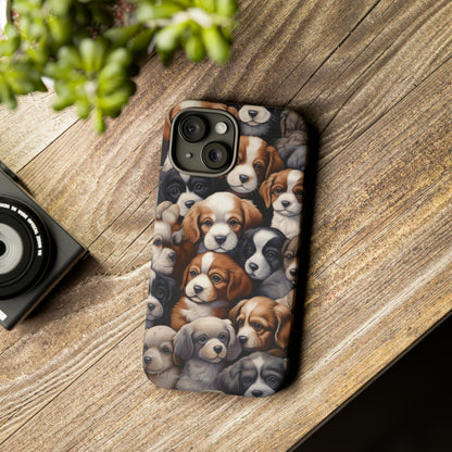 "Puppy Pile" Cuddles Phone Case -Tough Cases