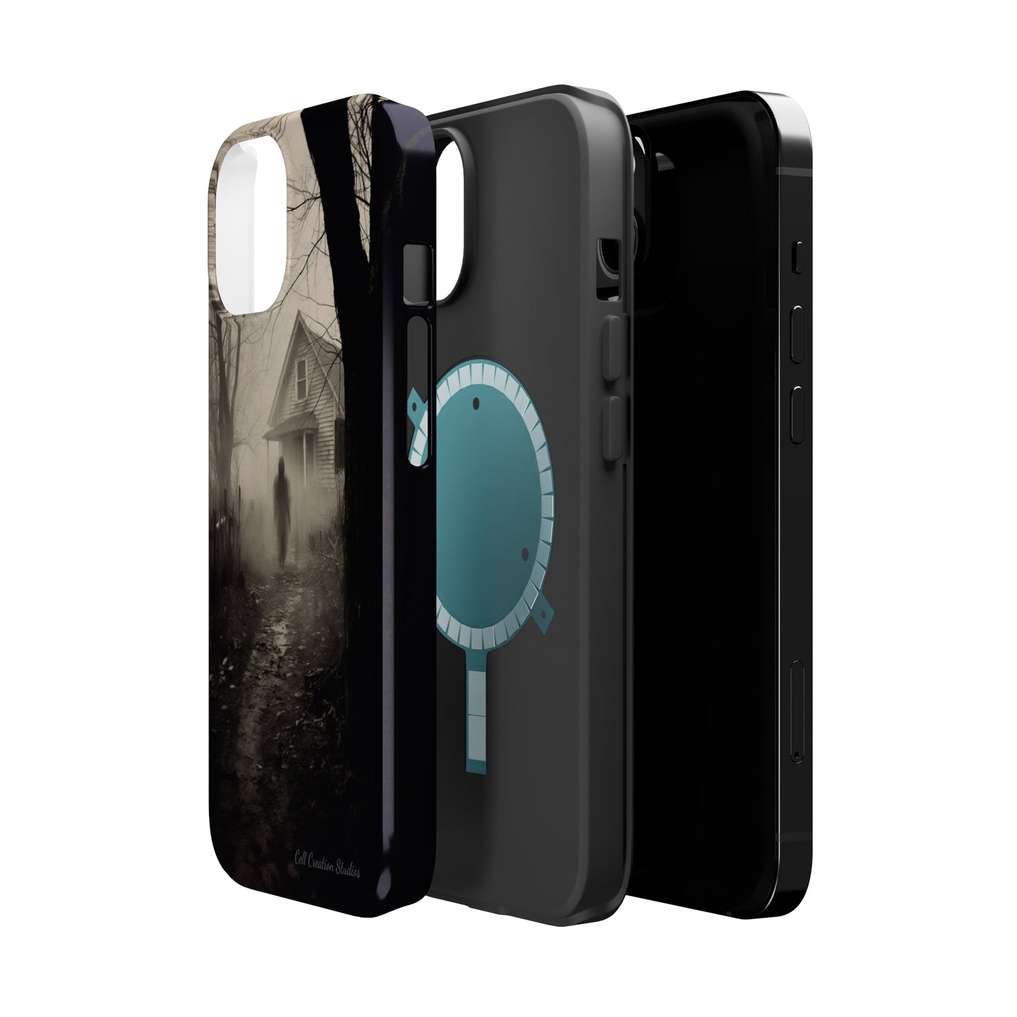 Introducing the "Ethereal Encounter" Cell Phone Case – Unveil the Mystery of the Ghostly Presence -MagSafe Tough Cases