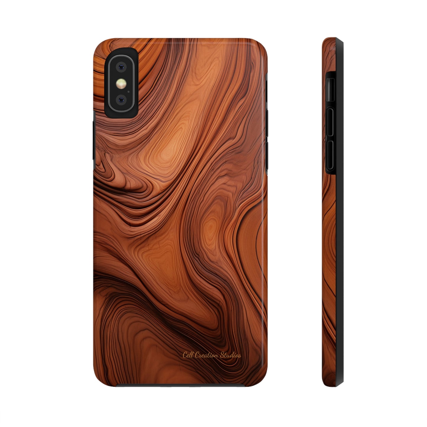 The "Natural Elegance" Wood Pattern Phone Case -Tough Phone Cases