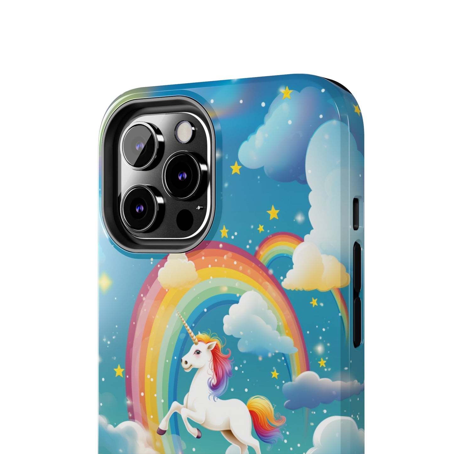 Introducing the "Rainbow Soar" Cell Phone Case – Embark on a Whimsical Journey with a Flying Unicorn -Tough Phone Cases