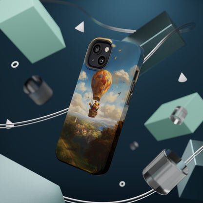 Introducing the "Winnie-The-Pooh's Balloon Adventure" Cell Phone Case – Soar to New Heights in Style -MagSafe Tough Cases