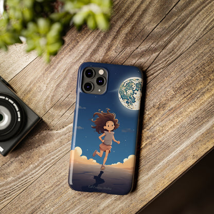 Introducing the "Moonlit Runner" Cell Phone Case – Embrace Adventure with a Captivating Moonlit Design -Slim Phone Cases