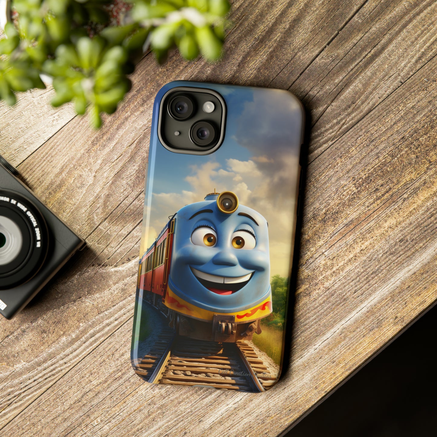 The "Smiling Blue Train" Phone Case -Tough Cases