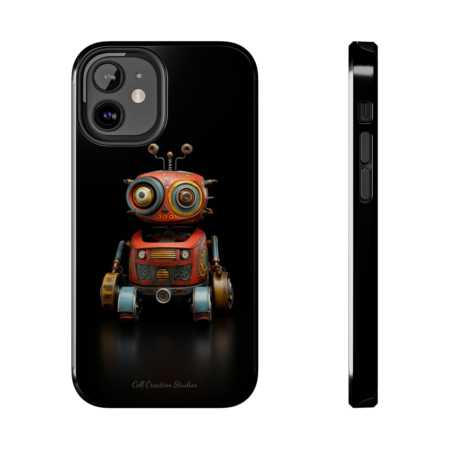 Introducing the "Toy Robot Delight" Cell Phone Case – Embrace Nostalgia with a Playful Robotic Companion! -Tough Phone Cases