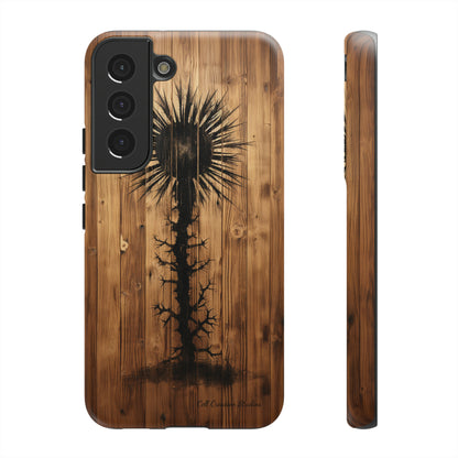 "Desert Plant on Wood Themed Phone Case: Embrace Nature's Beauty" -Tough Cases