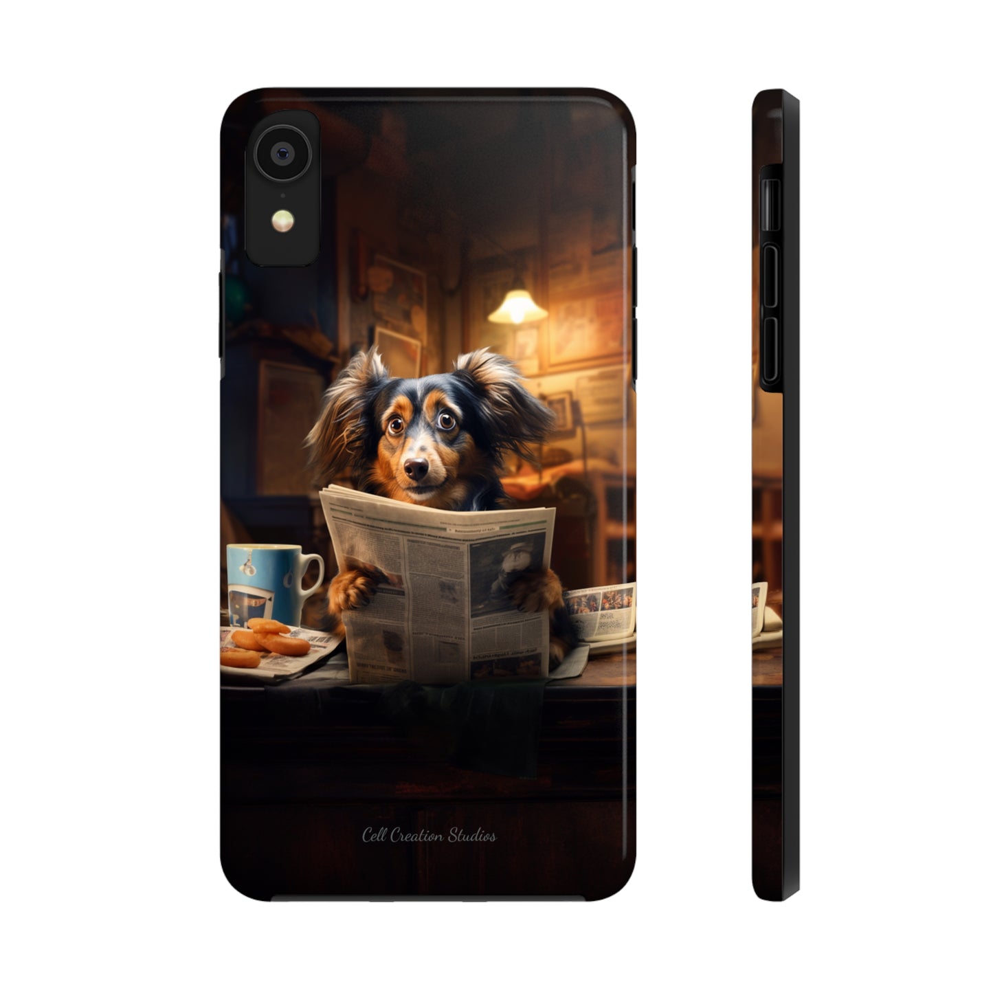 Introducing the "Pup's Perusal" Cell Phone Case – Unleash Heartwarming Humor -Tough Phone Cases