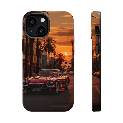 "Sunset Boulevard Classic Red Car" Cell Phone Case -MagSafe Tough Cases