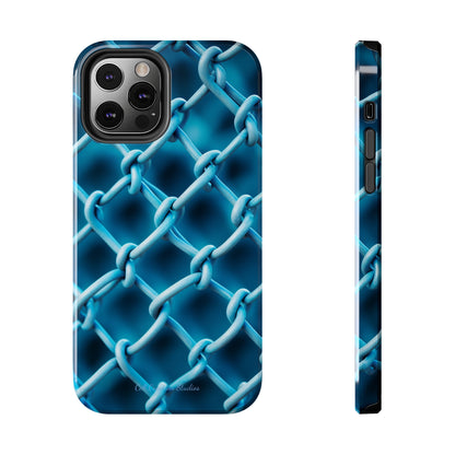 Introducing the "Elegant Chainlink" Cell Phone Case – Embrace Contemporary Style with Blue Chain Link Design -Tough Phone Cases