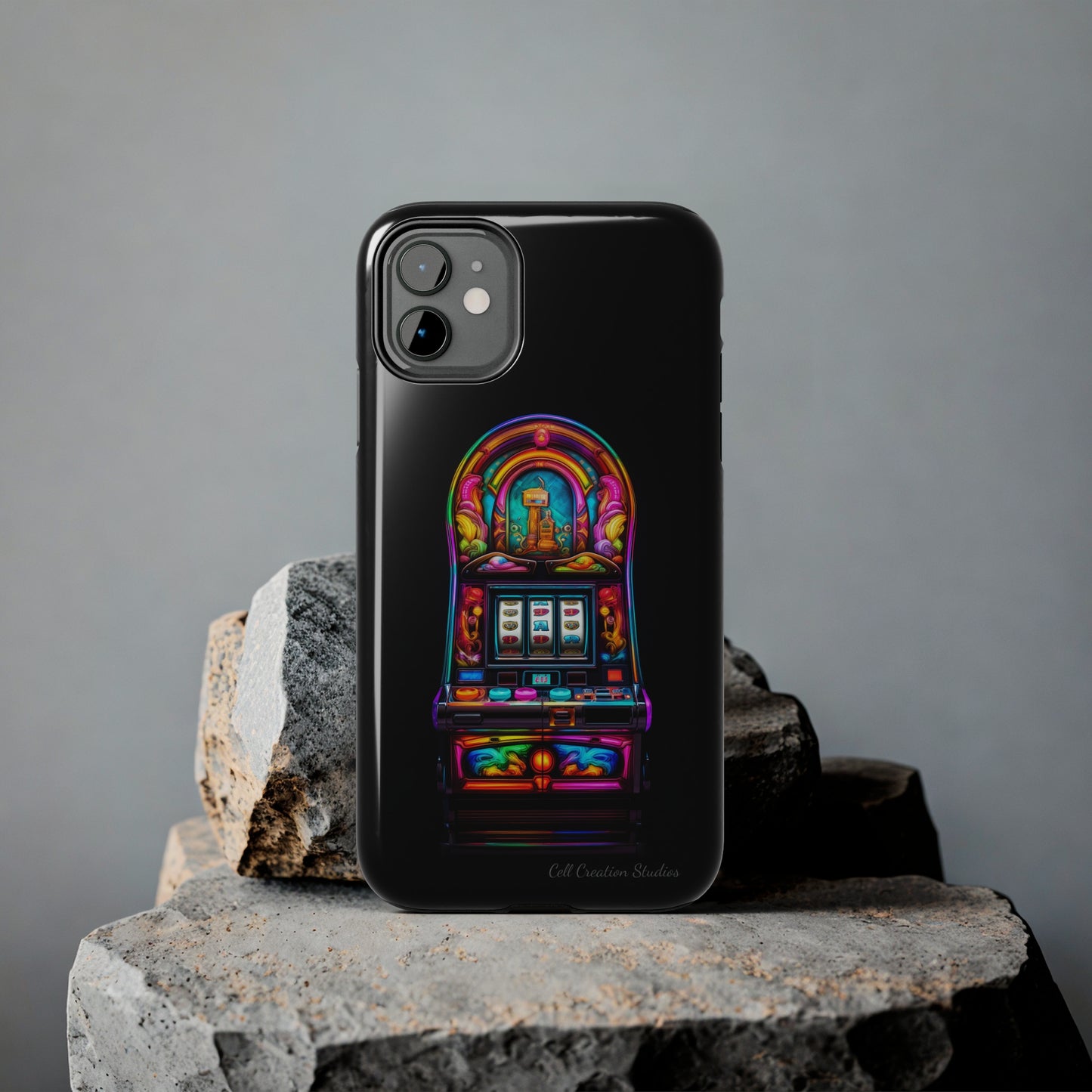 Introducing the "Vibrant Slot Frenzy" Cell Phone Case – Experience the Thrill of Colors and Luck -Tough Phone Cases