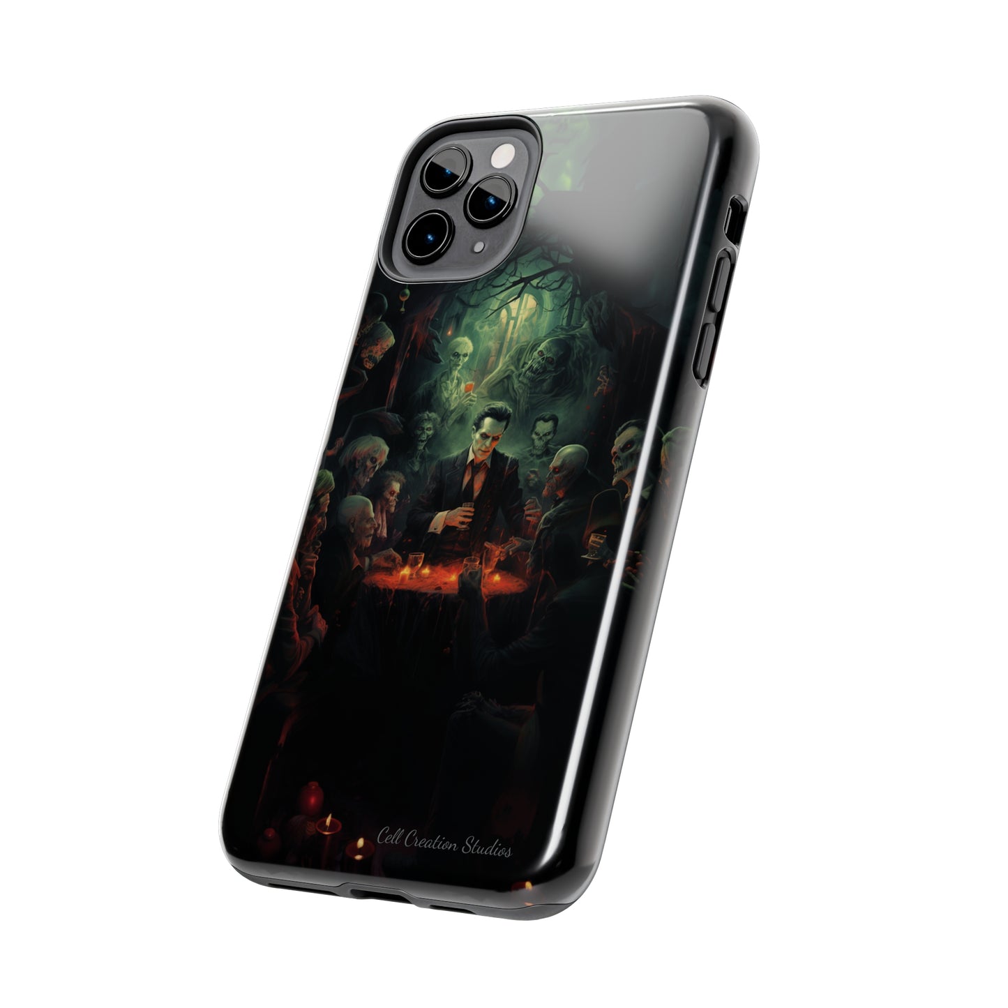 Introducing the "Ghoulish Gala" Cell Phone Case – Dracula's Halloween Soiree -Tough Phone Cases