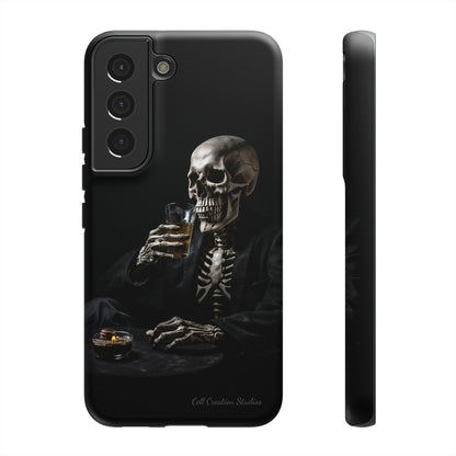 "Embrace the Dark Side with Our Skeleton Drinking Phone Case" -Tough Cases