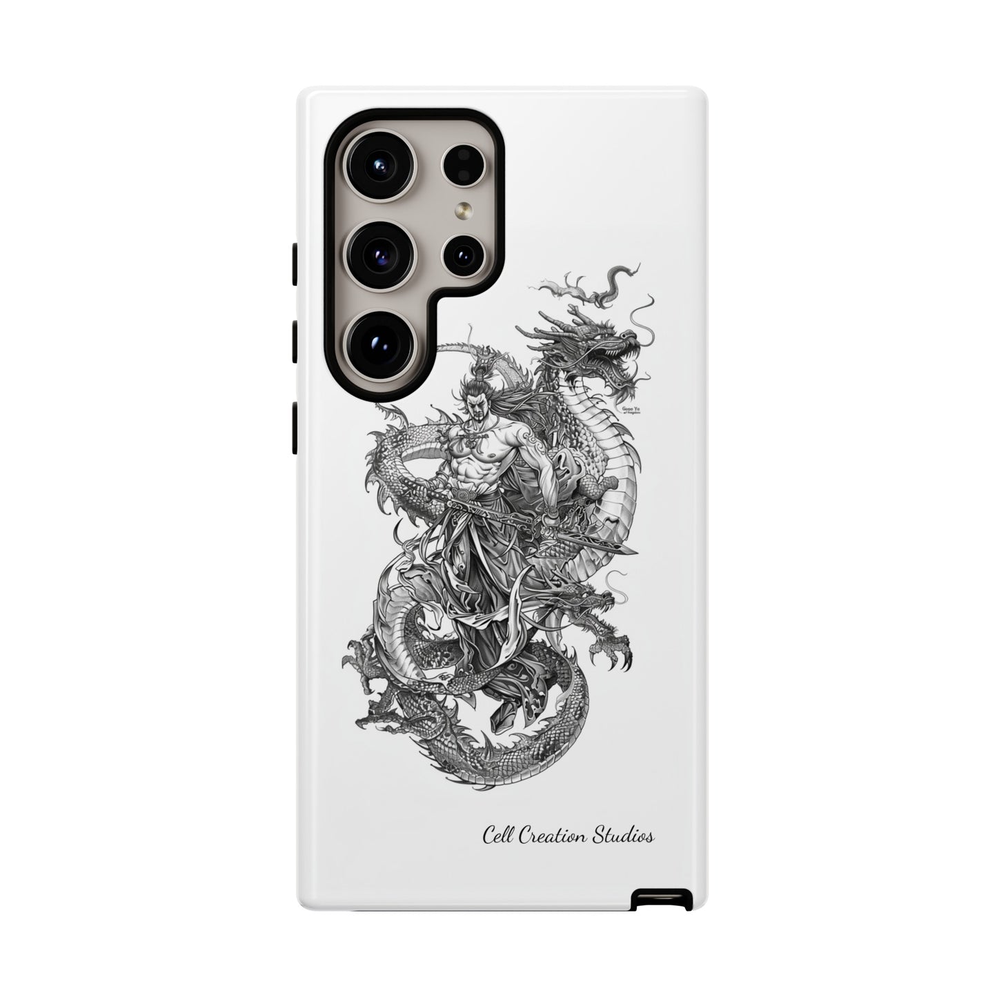 "Samurai and Dragon Sketch" -Tough Samsung Galaxy Cases