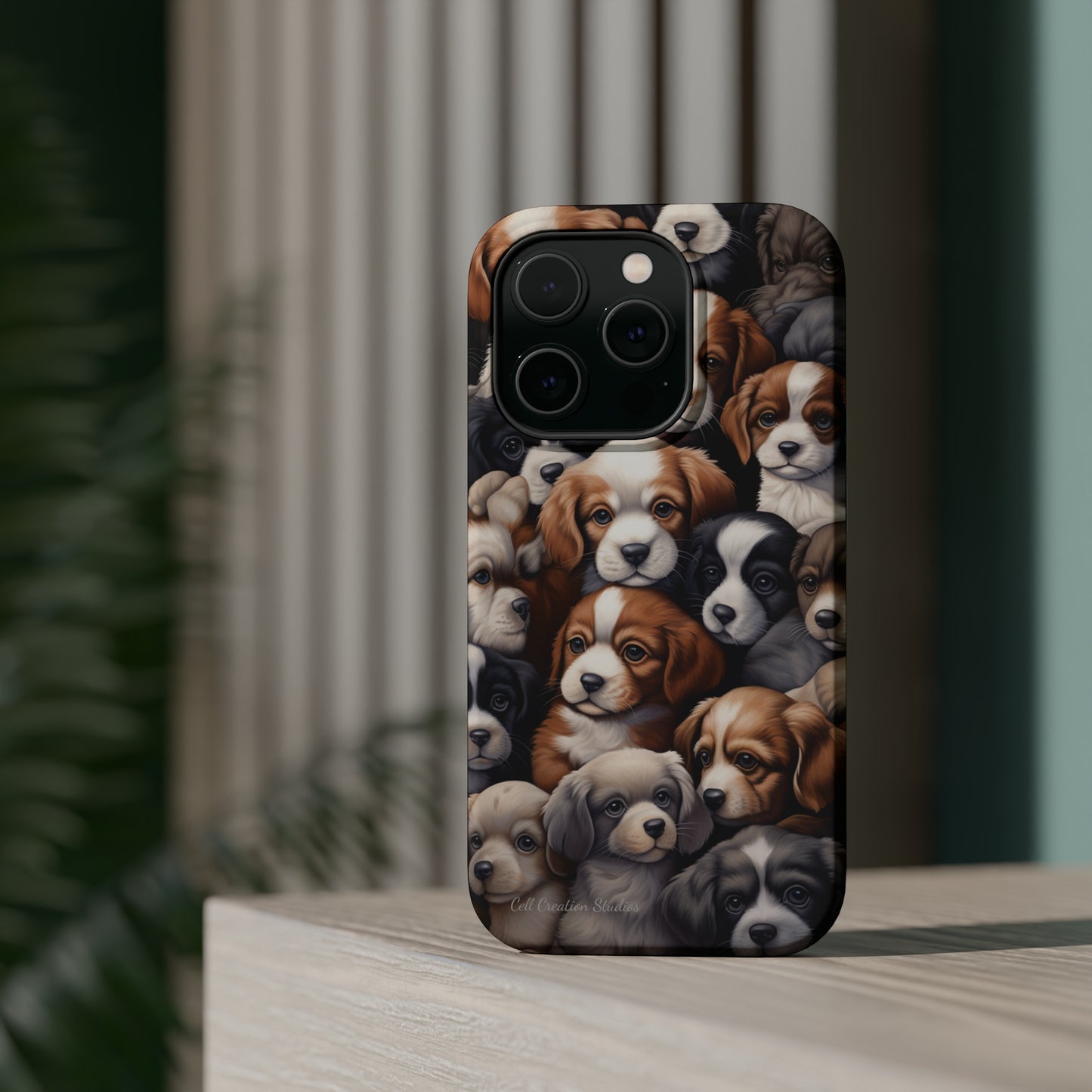 "Puppy Pile" Cuddles Phone Case -MagSafe Tough Cases