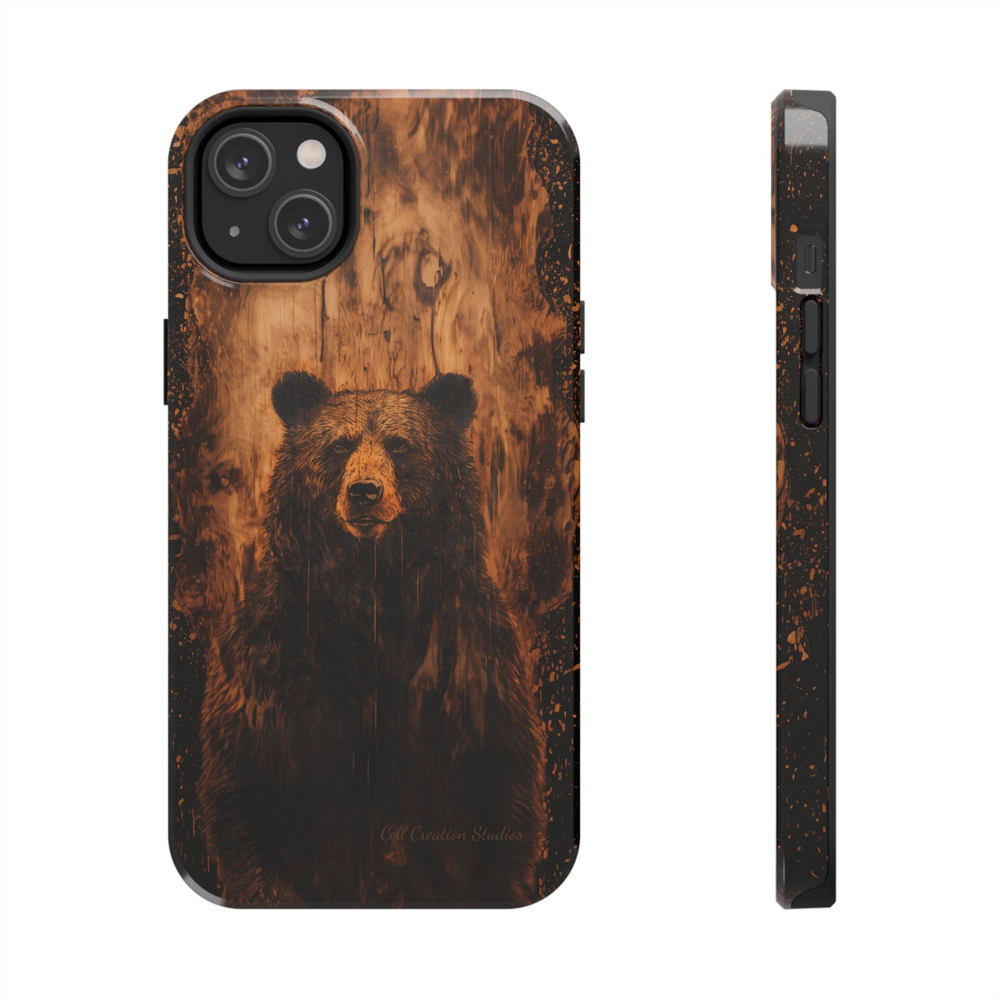 "Bear Wood Grain"-Tough Phone Cases