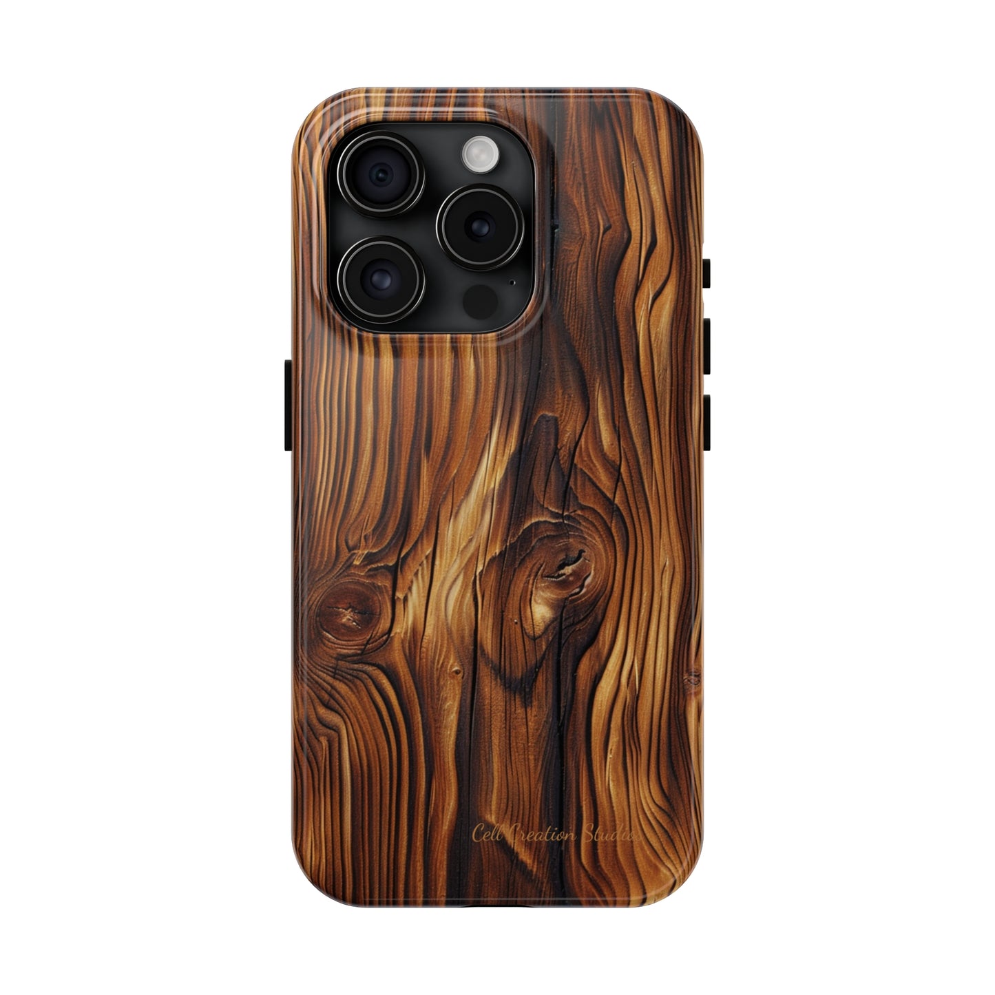 "Wood Grain Elegance" -Tough iPhone Cases