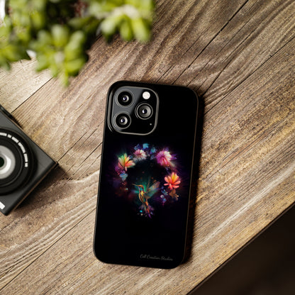 Introducing the "Floral Harmony Hummingbird" Cell Phone Case – Where Elegance Meets Nature -Slim Phone Cases