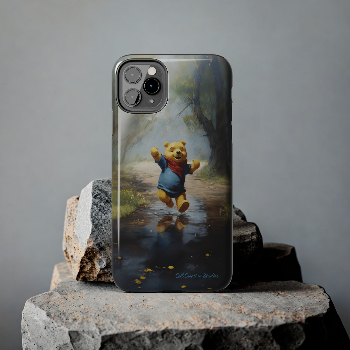 Introducing the "Winnie-The-Pooh Puddle Splash" Cell Phone Case – A Splash of Nostalgic Fun -Tough Phone Cases