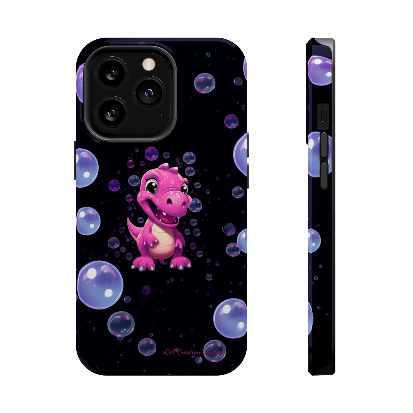 "Dino Glam" Glitter Dinosaur Phone Case -MagSafe Tough Cases