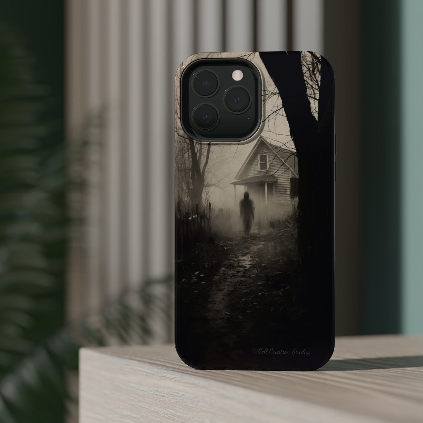 Introducing the "Ethereal Encounter" Cell Phone Case – Unveil the Mystery of the Ghostly Presence -MagSafe Tough Cases