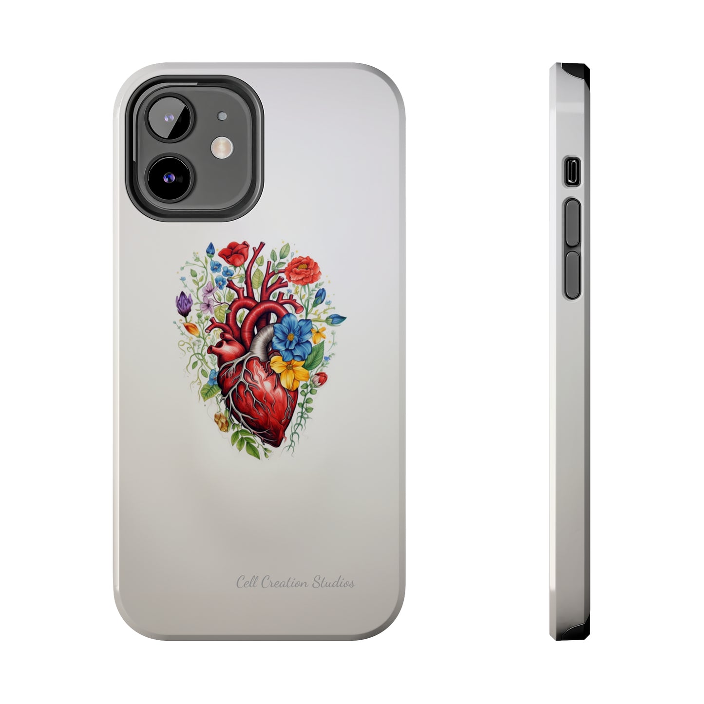 "Floral Heart Harmony" -Tough iPhone Cases