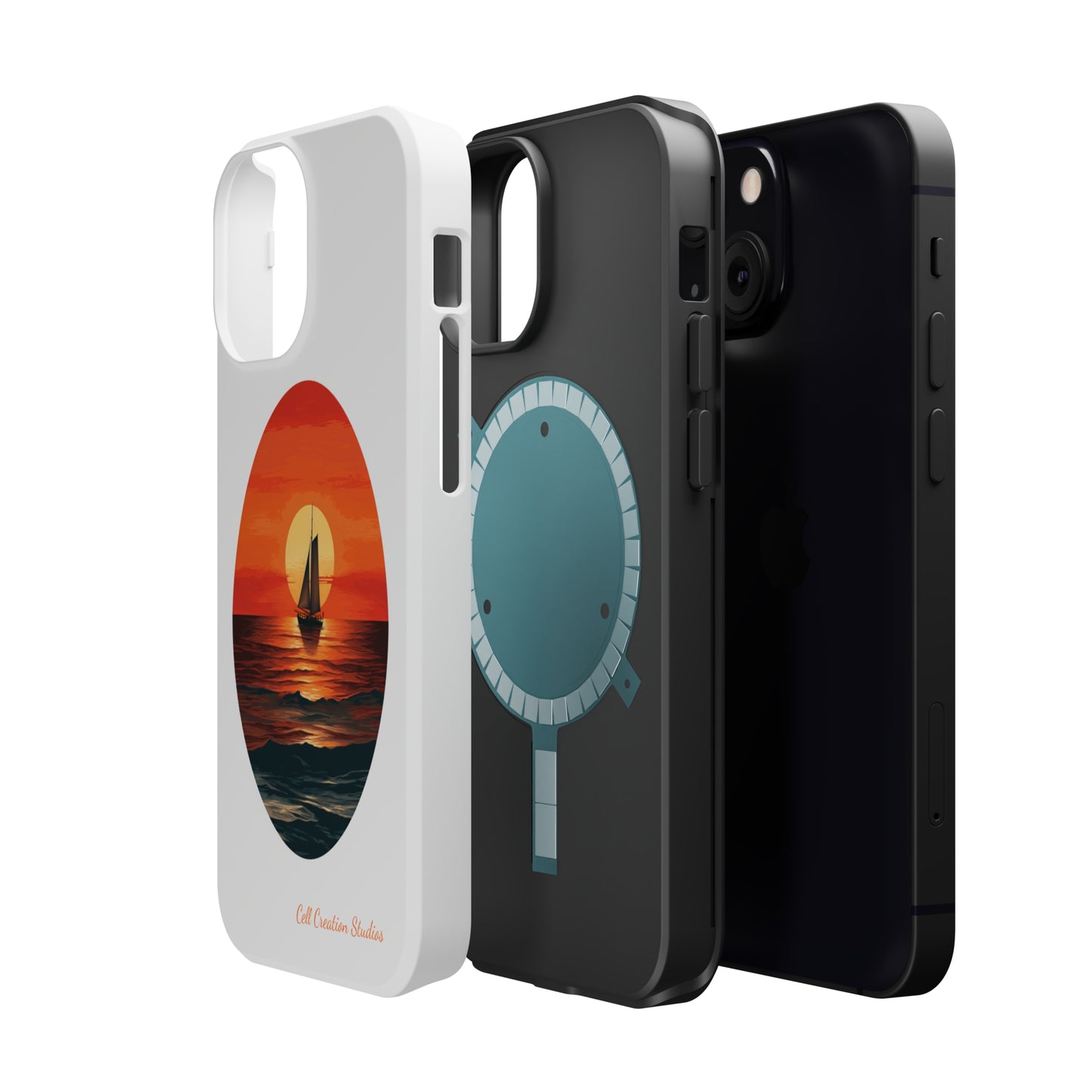 "Sailboat Sunset Serenity" -MagSafe Tough iPhone Cases