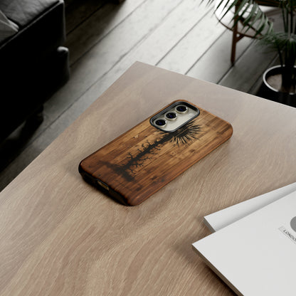 "Desert Plant on Wood Themed Phone Case: Embrace Nature's Beauty" -Tough Cases