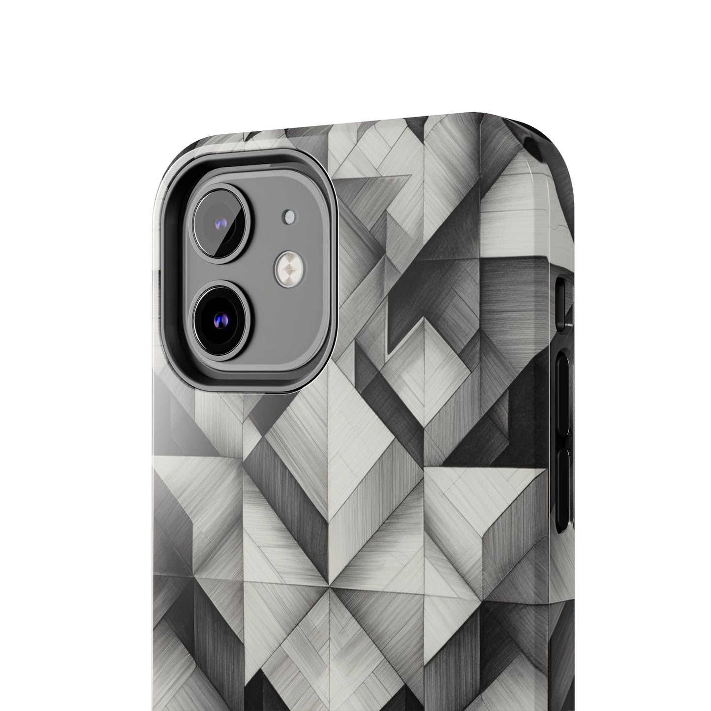 The "Black and White Geometric Pattern" Cell Phone Case- Elevate Your Phone's Style-Tough Phone Cases