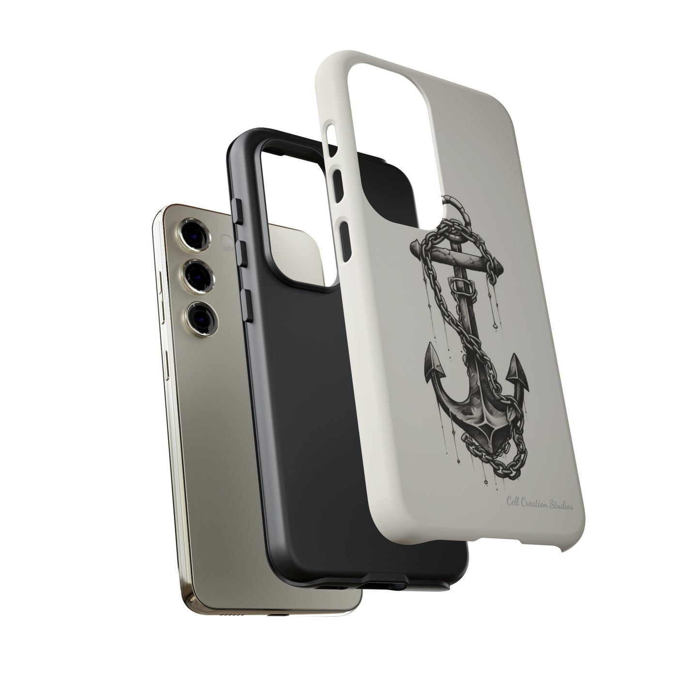 "Nautical Elegance Anchor" -Tough Samsung Phone Cases