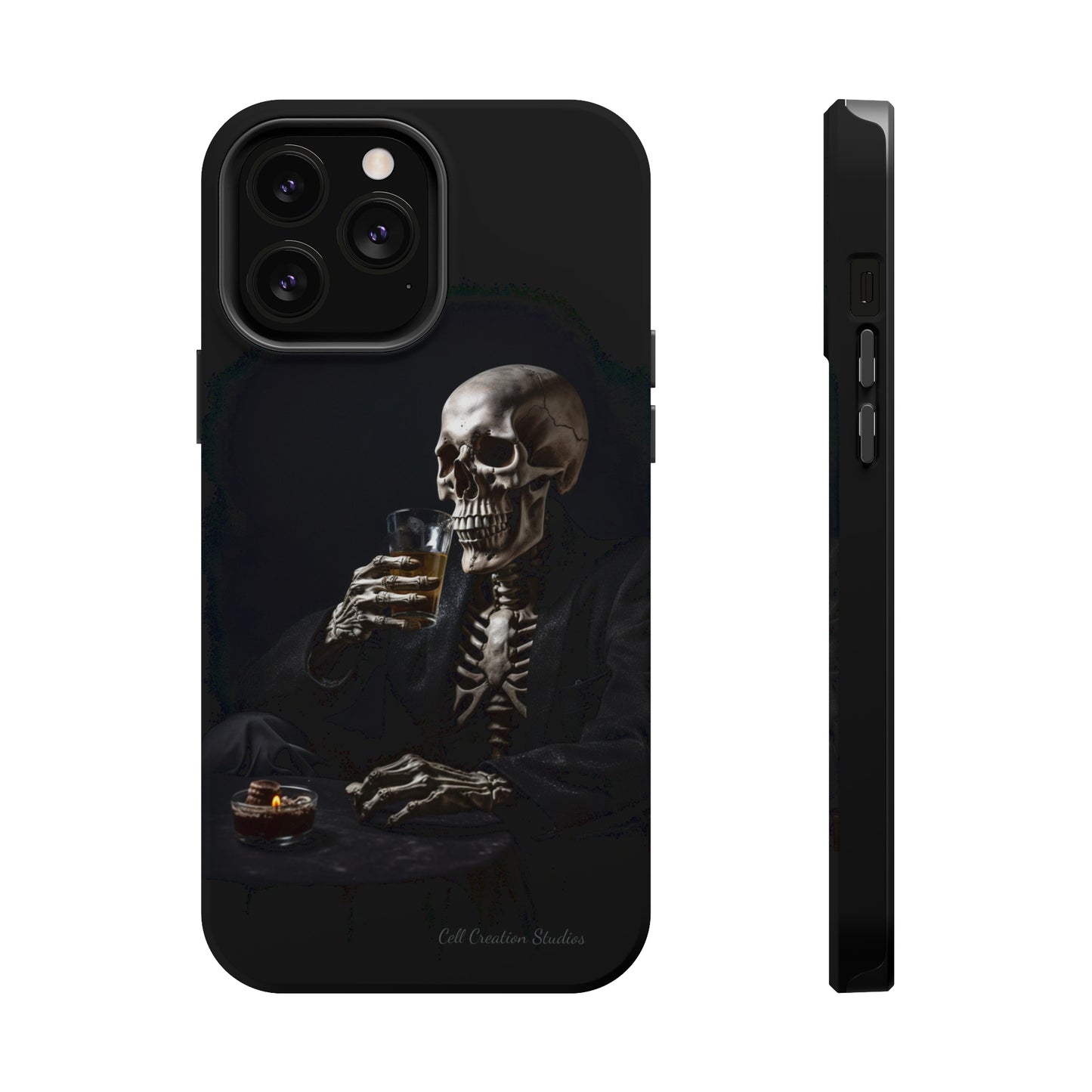 "Embrace the Dark Side with Our Skeleton Drinking Phone Case" -MagSafe Tough Cases