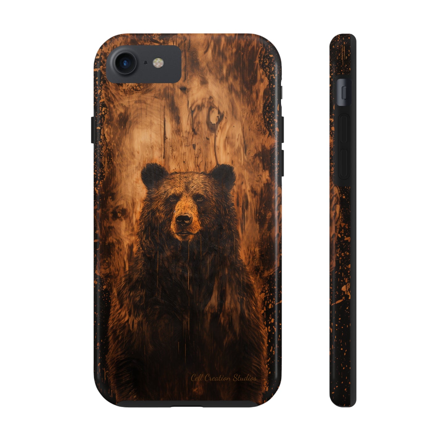 "Bear Wood Grain"-Tough Phone Cases