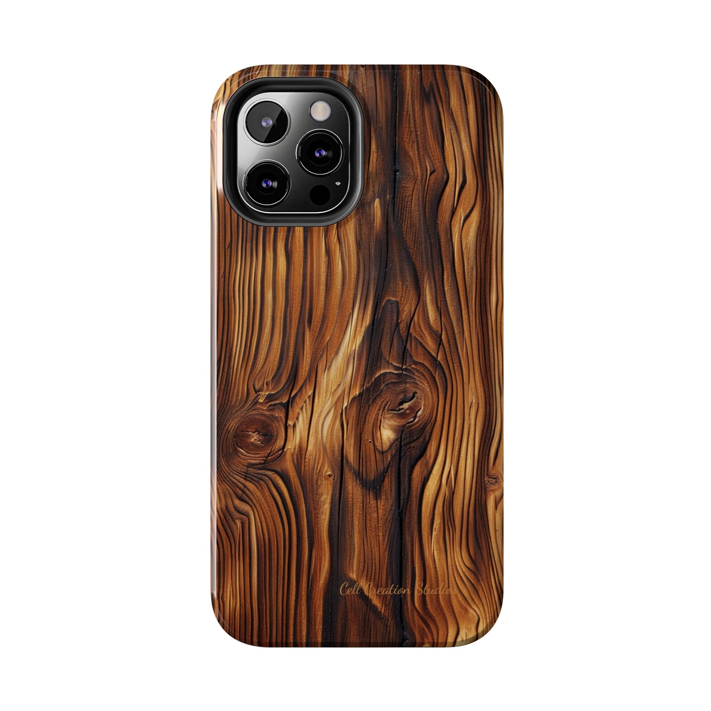 "Wood Grain Elegance" -Tough iPhone Cases