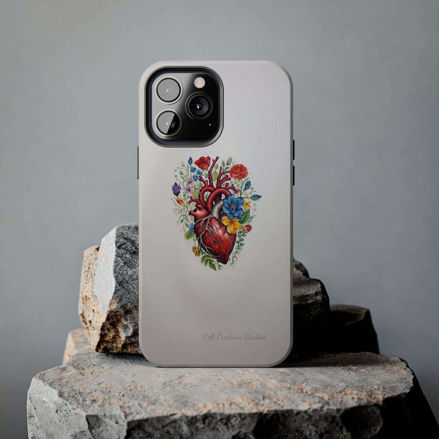 "Floral Heart Harmony" -Tough iPhone Cases