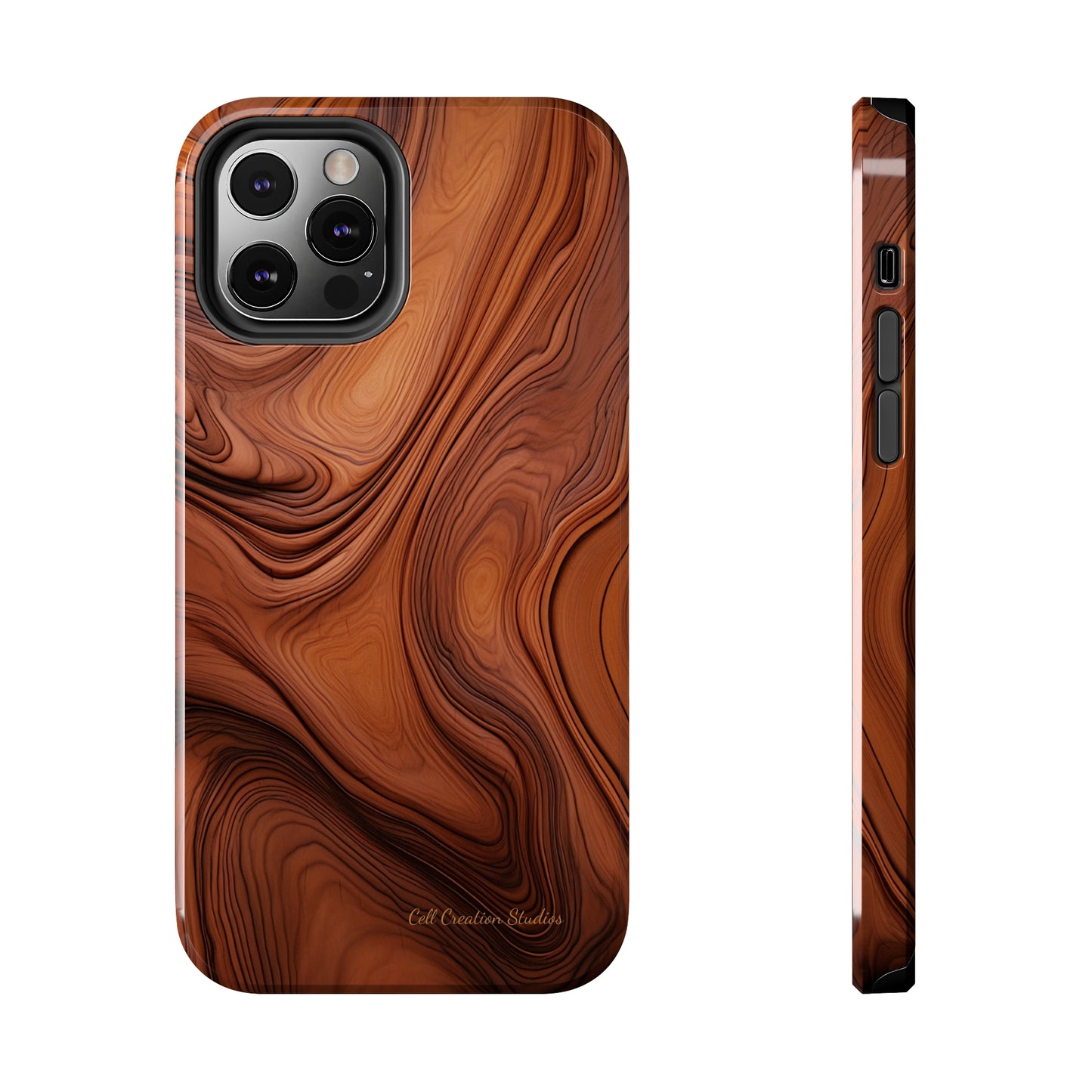 The "Natural Elegance" Wood Pattern Phone Case -Tough Phone Cases