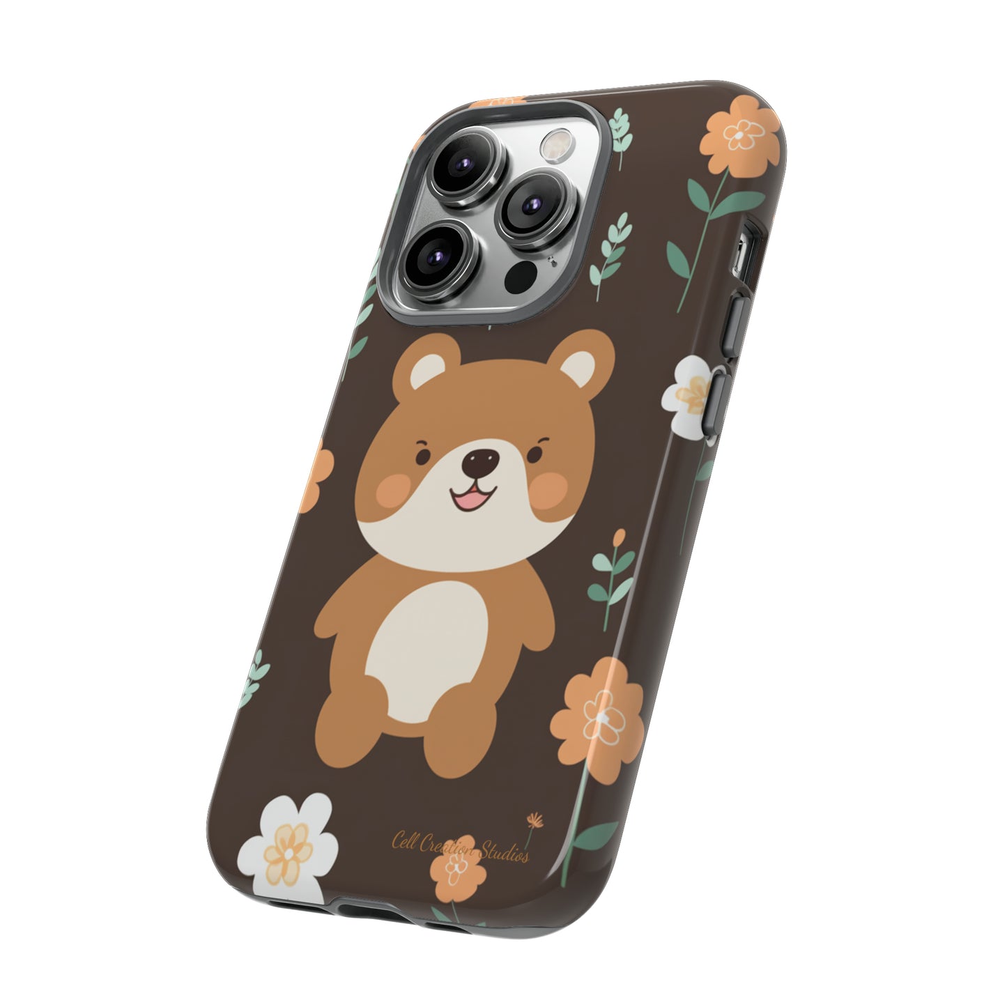 "Floral Bear Elegance" -Tough Phone Cases