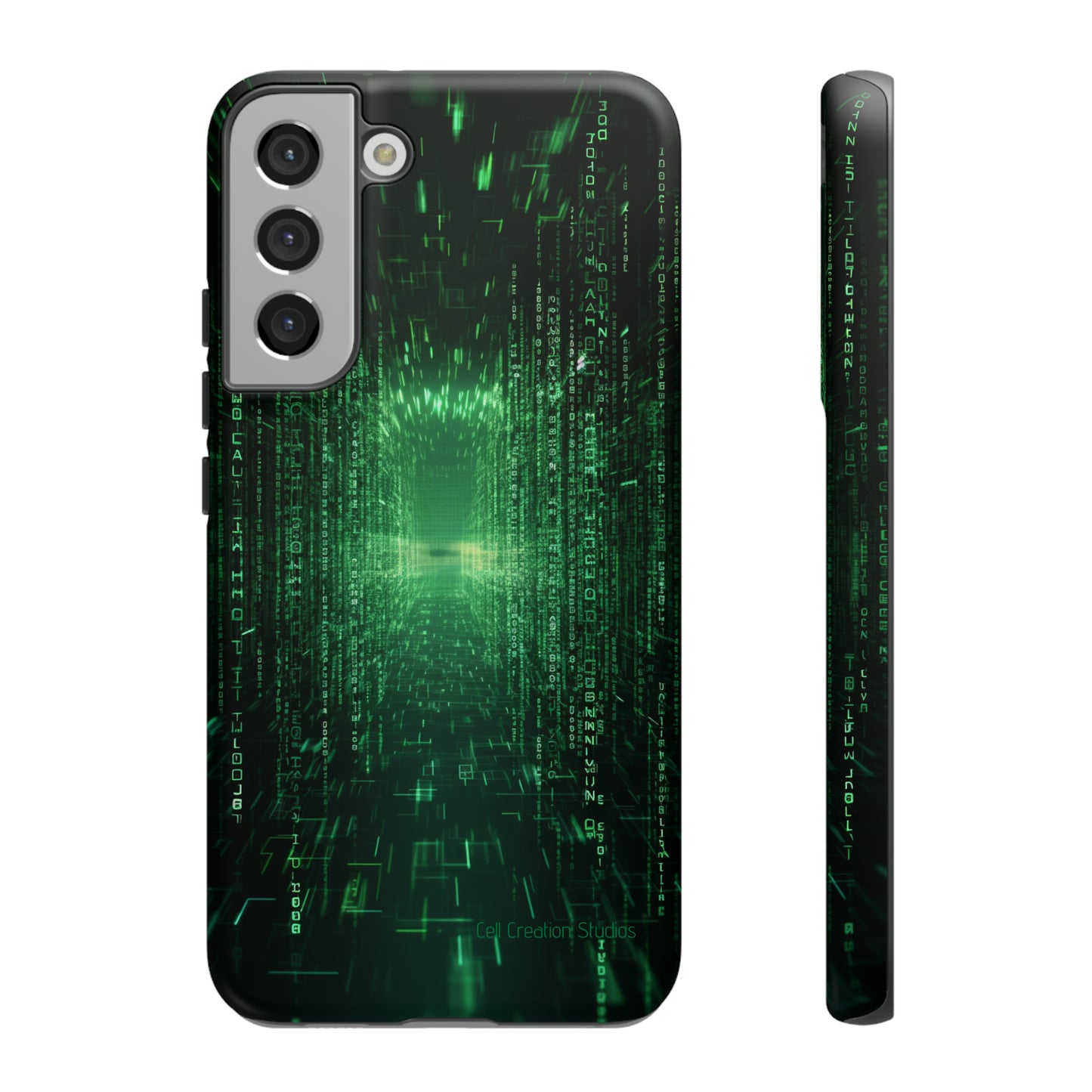 Introducing our "Digital Code Stream" Cell Phone Case – where style meets technology for your device's protection -Tough Cases